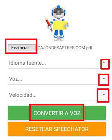 Convertir A Voz Textos En PDF | Cajón Desastres